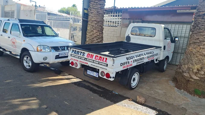 Parts on Call delivery car parked outside our premises in Johannesburg