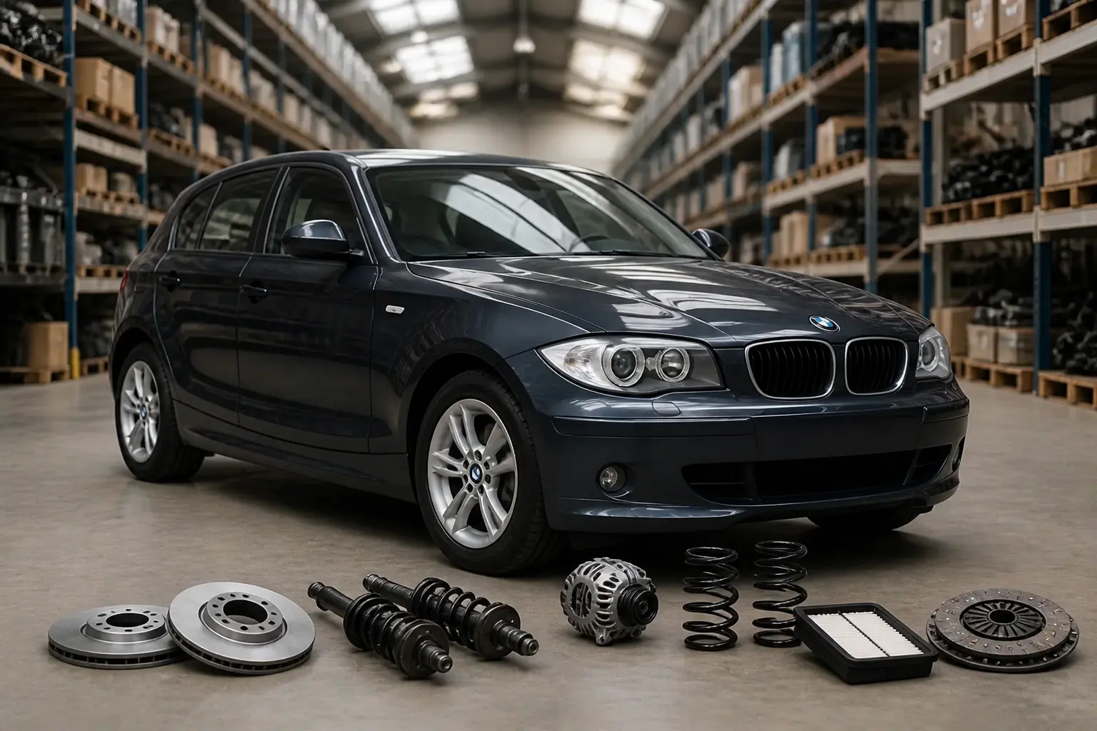 BMW parts on warehouse floor in Johannesburg
