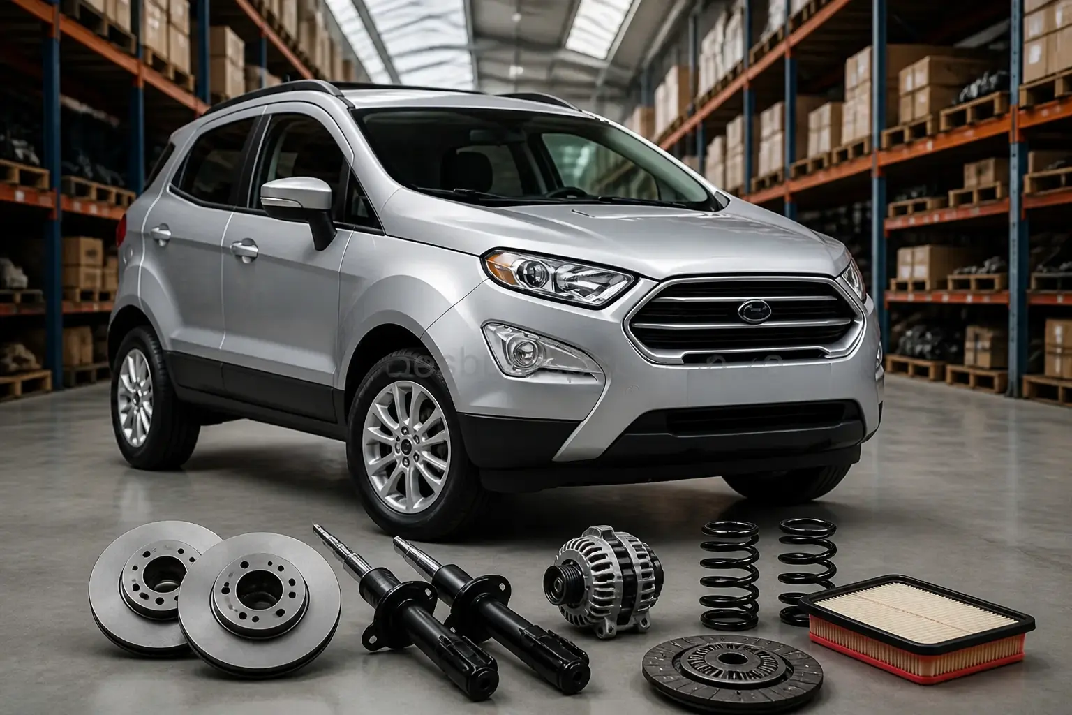Ford parts on warehouse floor in Johannesburg