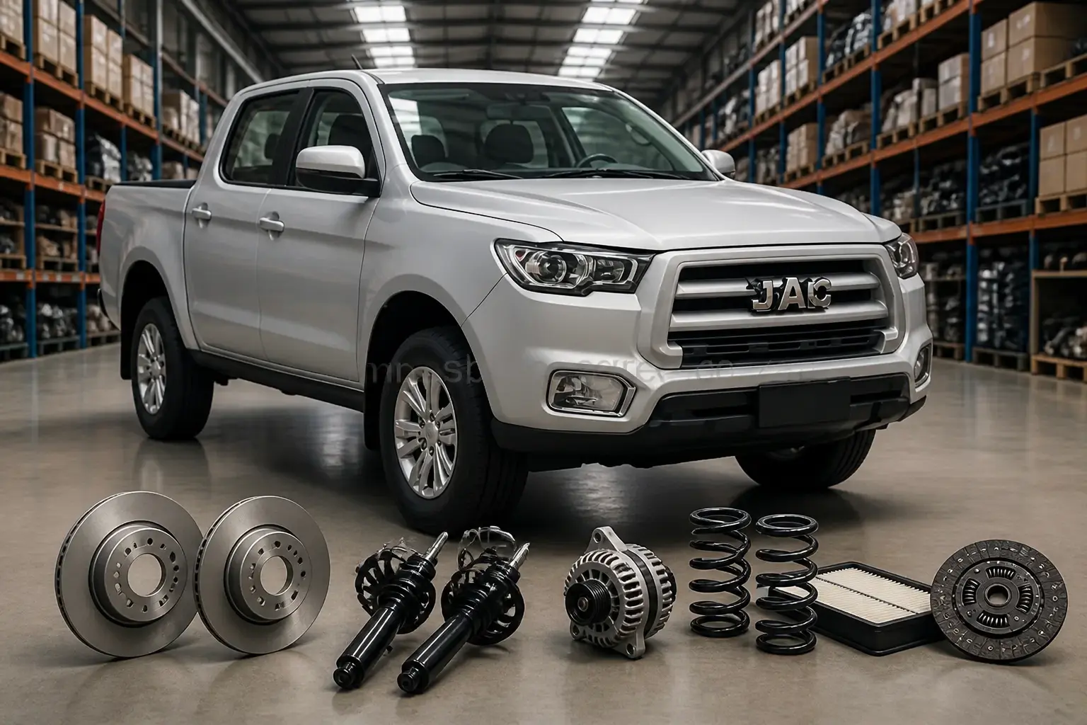 JAC parts on warehouse floor in Johannesburg