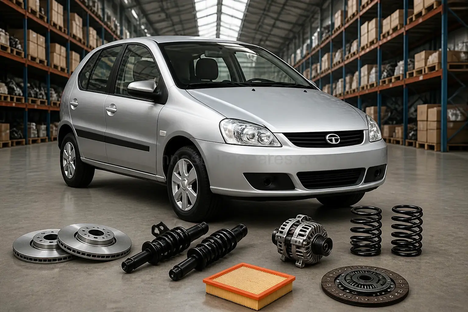 Tata parts on warehouse floor in Johannesburg